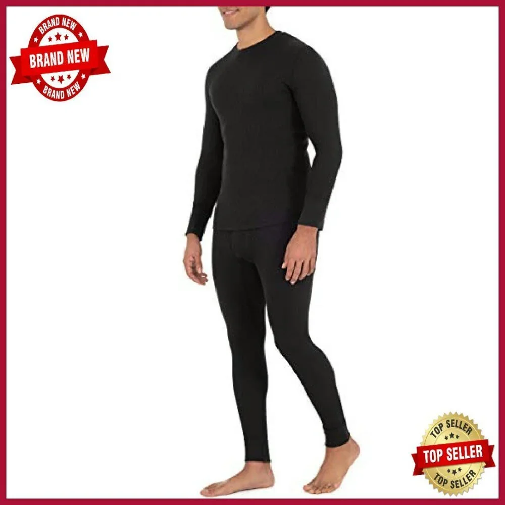 Men's Thermal Underwear Set Recycled Waffle Knit Moisture-Wicking